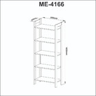 Estante Para Livros 5 Prateleiras Preto/vermelho Me4166 - Tec