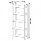 Estante Para Livros 5 Prateleiras Preto/vermelho Me4166 - Tec