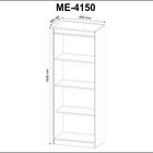 Estante Para Livros 60cmx160,5cm 3 Prateleiras Me4150 Branco