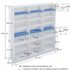 Estante Para Livros 6 Portas 15 Prateleiras Preto 1287 - Fosc