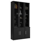 Estante Para Livros 6 Portas Moderno  Preto