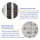 Estante Para Livros 6 Portas Moderno Branco