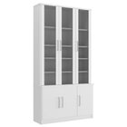 Estante Para Livros 6 Portas Moderno Branco