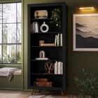 Estante Para Livros 6 Prateleiras  Preto Fosco - Qmovi