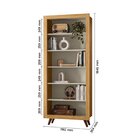 Estante Para Livros 6 Prateleiras Retrô Freijó Toq / Off Whit