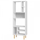 Estante Para Livros 8 Nichos Branco/pinus Claro Blc 84 - Brv