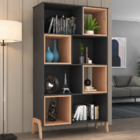 Estante Para Livros 8 Nichos Grafite Tx/pinus Cera Bf-1011 -