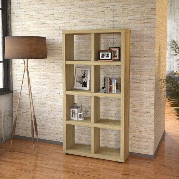 Estante Para Livros 8 Nichos Vivacce Artany Olmo