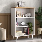 Estante Para Livros Ares Branco/cinamomo - Moville