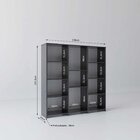 Estante Para Livros Baixa 11 Prateleiras 137,5cmx136cm London