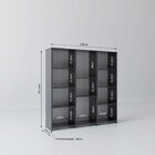 Estante Para Livros Baixa 11 Prateleiras 137,5cmx136cm London