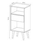 Estante Para Livros Baixa 1 Gaveta Natural/off White E1715 -