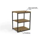 Estante Para Livros Baixa 1 Prateleira Freijó/preto Fosco Li0