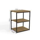 Estante Para Livros Baixa 1 Prateleira Freijó/preto Fosco Li0