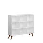 Estante Para Livros Baixa Retro 6 Nichos Toq Branco