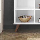 Estante Para Livros Baixa Retro 6 Nichos Toq Branco