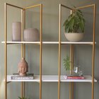 Estante Para Livros Biombo De Aço 3 Prateleiras 180cmx110cm Y