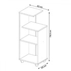 Estante Para Livros Bis 2 Prateleiras Cinamomo/off White - Pnr