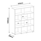 Estante Para Livros Com 10 Nichos 109cmx91cm Book Naturale