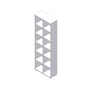 Estante Para Livros Com 12 Nichos 225cmx74cm Branco