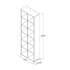 Estante Para Livros Com 12 Nichos 225cmx74cm Preto