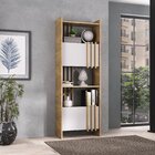 Estante Para Livros Com 2 Portas Arbos Olmo/branco