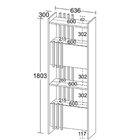 Estante Para Livros Com 2 Portas Arbos Olmo/branco