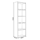 Estante Para Livros Com 4 Prateleiras 60cm Julia Branco - Mon