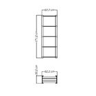 Estante Para Livros Com 6 Prateleiras Modulare Natural Tramon