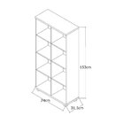 Estante Para Livros Com 8 Nichos 153cmx74cm Preto