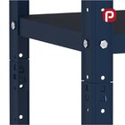 Estante Para Livros Com Estrutura Metálica 5 Prateleiras Azul