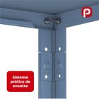 Estante Para Livros Com Estrutura Metálica 5 Prateleiras Azul