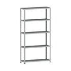 Estante Para Livros Com Estrutura Metálica 5 Prateleiras Cinza