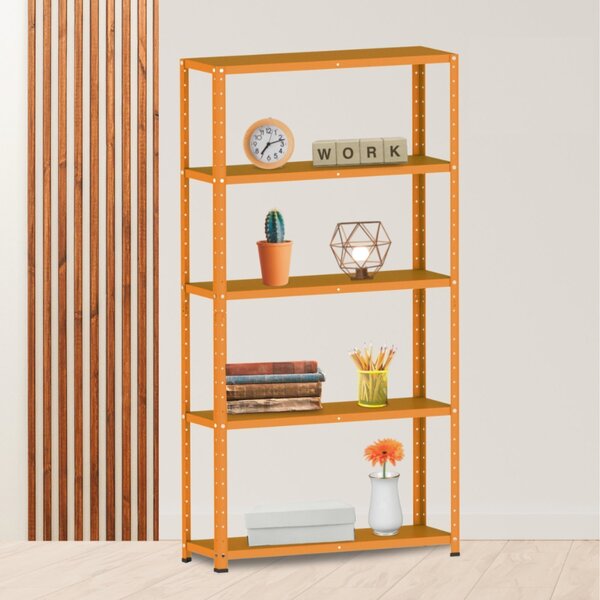 Estante Para Livros Com Estrutura Metálica 5 Prateleiras Lara