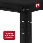 Estante Para Livros Com Estrutura Metálica 5 Prateleiras Preto