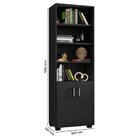 Estante Para Livros Com Gaveteiro Para Escritório Pietra Preto