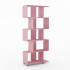 Estante Para Livros Com Nichos Esm209 Retrô Rosa