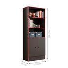 Estante Para Livros Cosenza Preto Vermelho