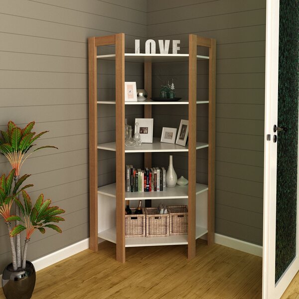 Estante Para Livros De Canto Multiuso Az1020  Amêndoa/branco