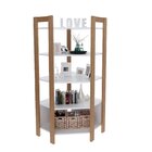 Estante Para Livros De Canto Multiuso Az1020  Amêndoa/branco