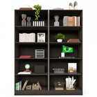 Estante Para Livros Dublin 8 Prateleiras Black - Pnr Móveis