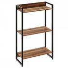 Estante Para Livros Dynamica 3 Prateleiras Nogal/preto 11060