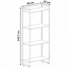 Estante Para Livros Dynamica 4 Prateleiras Branco Chess/preto