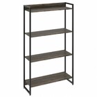 Estante Para Livros Dynamica 4 Prateleiras Carvalho Dark/pret