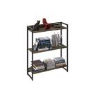 Estante Para Livros Dynamica 4 Prateleiras Carvalho Dark/pret