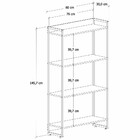 Estante Para Livros Dynamica 4 Prateleiras Snow/preto 11063 -