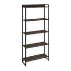 Estante Para Livros Dynamica 5 Prateleiras Carvalho Dark/pret