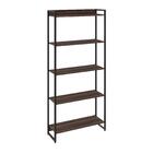 Estante Para Livros Dynamica 5 Prateleiras Nogal/preto 11065