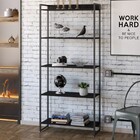 Estante Para Livros Dynamica 5 Prateleiras Preto Ônix/preto 1