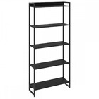Estante Para Livros Dynamica 5 Prateleiras Preto Ônix/preto 1